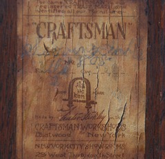 Gustav Stickley paper label.